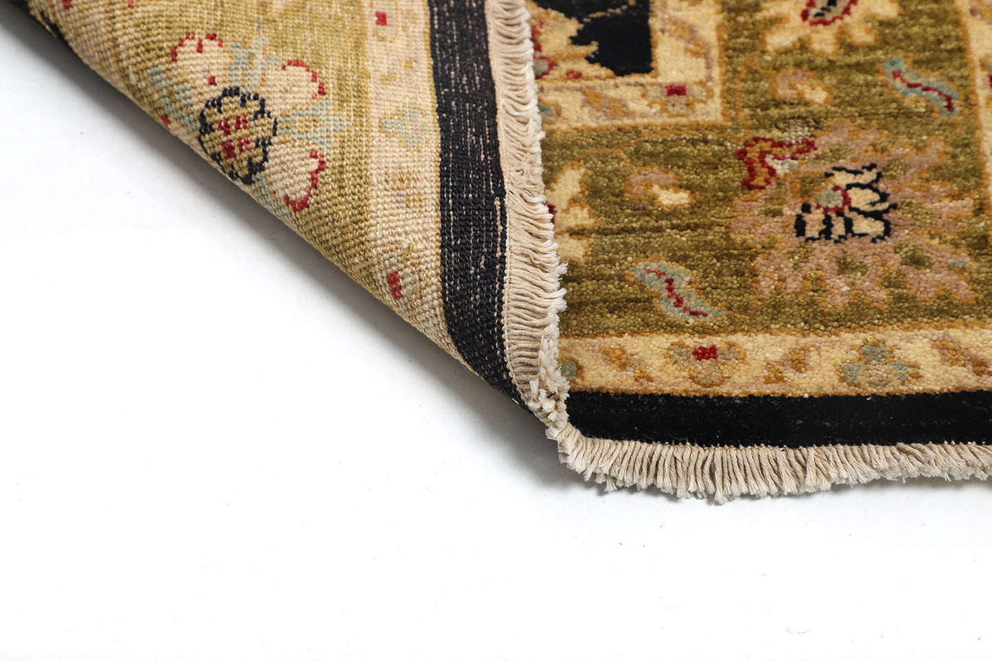 2.5x10 Hand-Knotted Ariana Carpet 2'.9" X 10'.1" Traditional, Black Fine Wool Runner Rug D40673