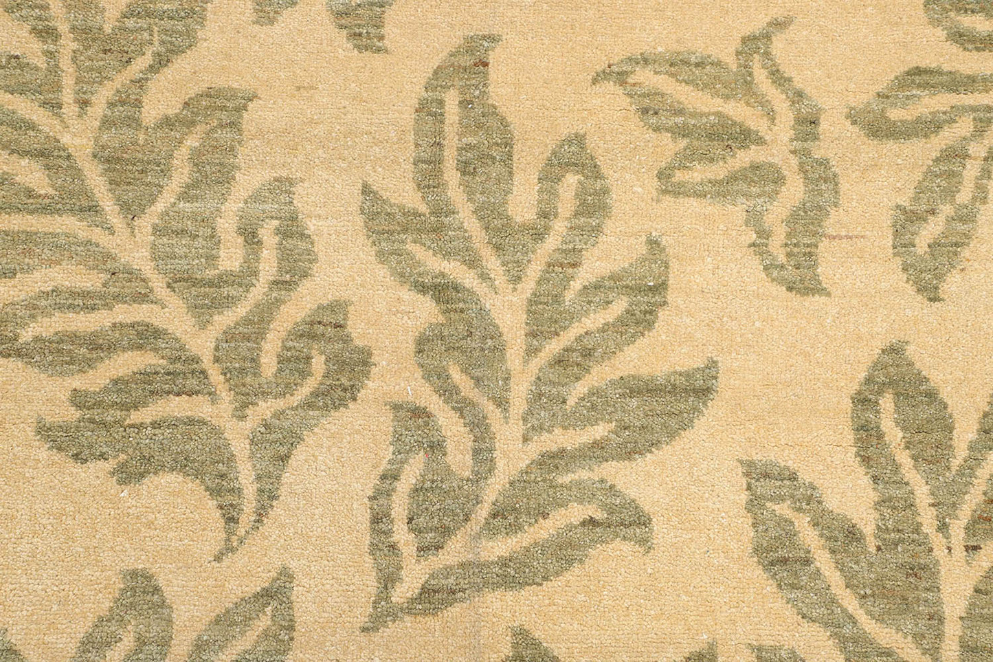 Hand-Knotted Oushak Carpet 8' X 8'.3" Traditional, Beige Fine Wool Square Rug 8x8