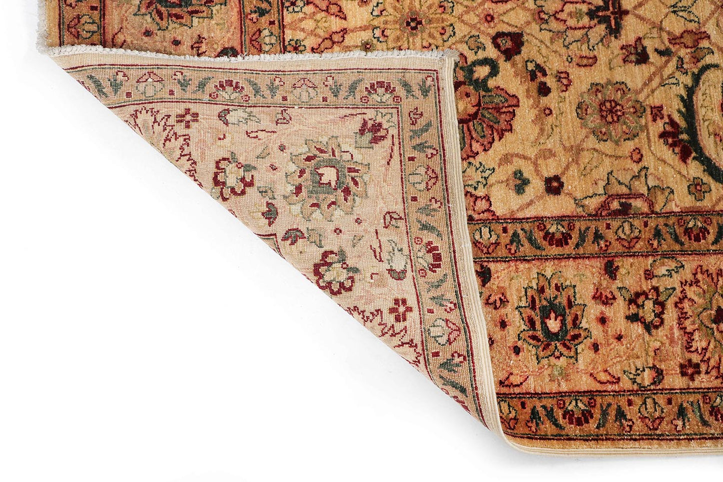 Hand-Knotted Oushak Carpet 5'.10" X 8'.2" Traditional, Ivory Fine Wool Area Rug 6x9