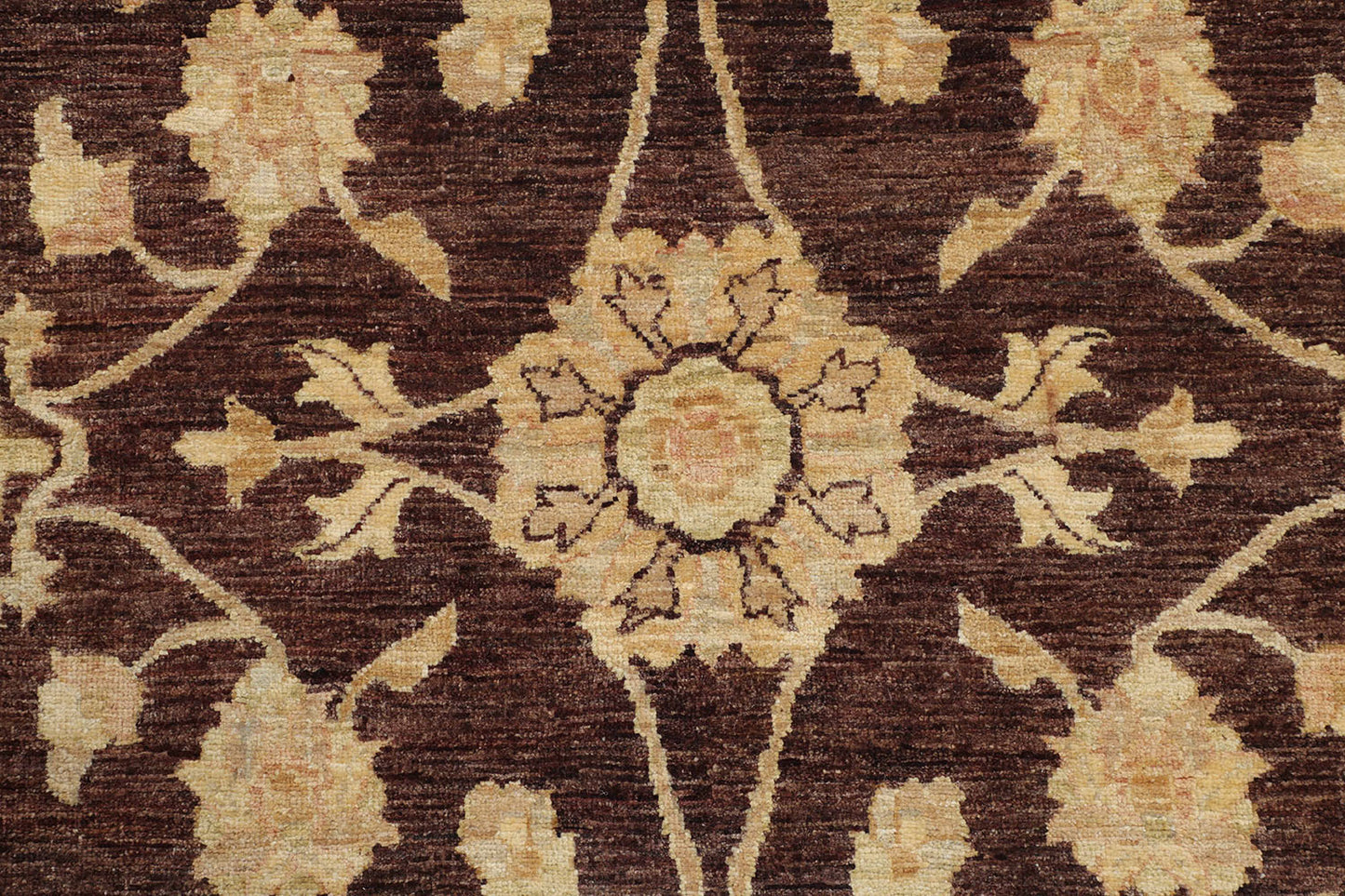 Hand-Knotted Ariana Carpet 9'.7" X 13'.1" Traditional, Brown Fine Wool Area Rug 10x14 D48014