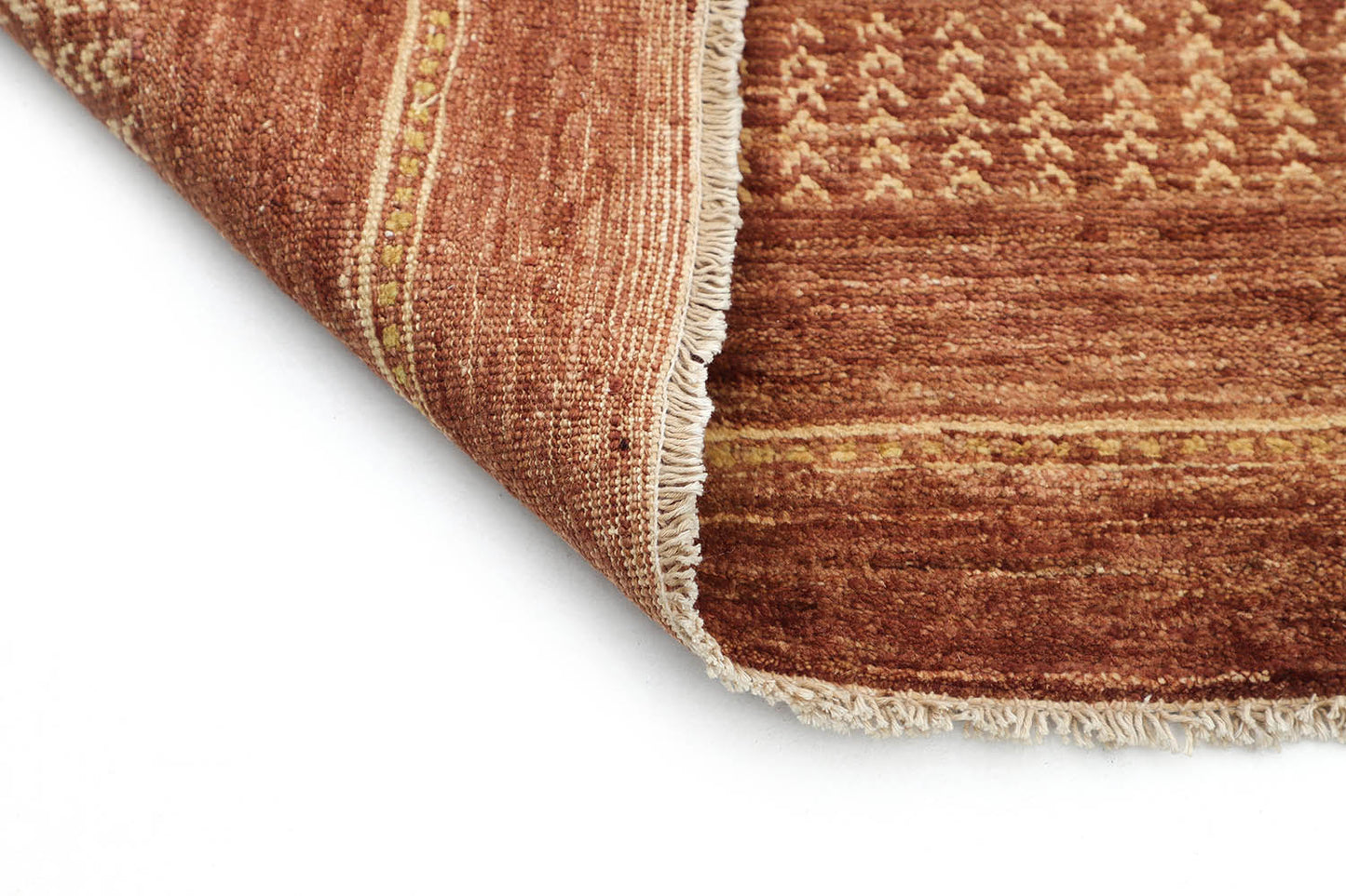 Hand-Knotted Oushak Carpet 3'.1" X 5'.2" Traditional, Rust Fine Wool Area Rug 3x5