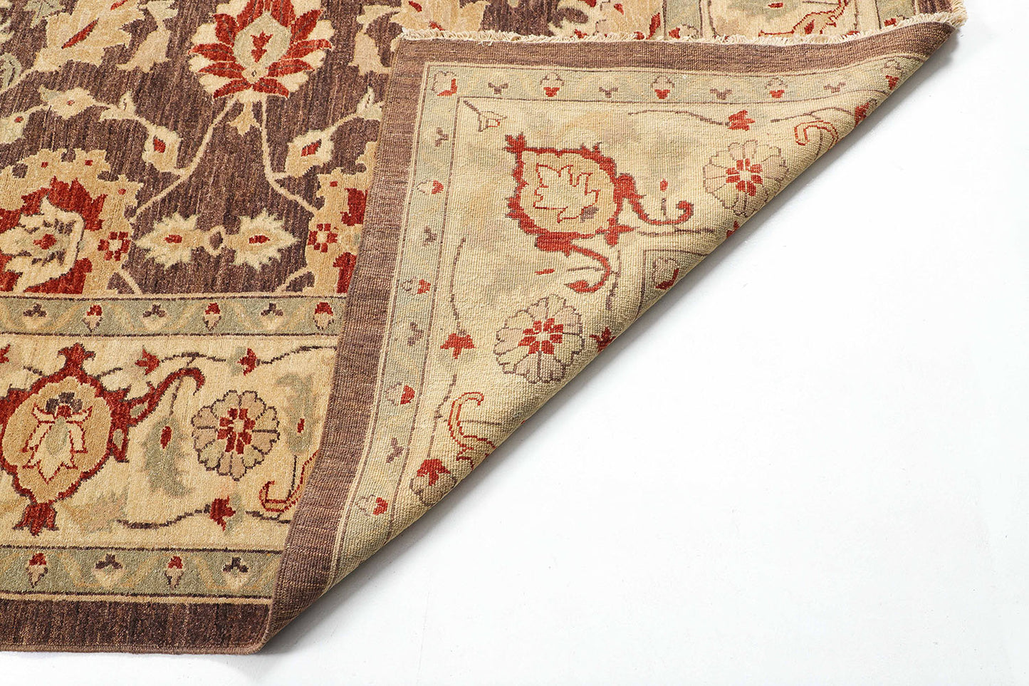 Hand-Knotted Oushak Carpet 9'.2" X 11'.9" Traditional, Brown Fine Wool Area Rug 9x12