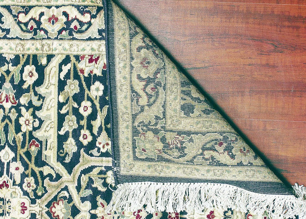 2.5X16 Hand-Knotted Lahore Carpet Oriental Blue Fine Wool Runner Rug D40593