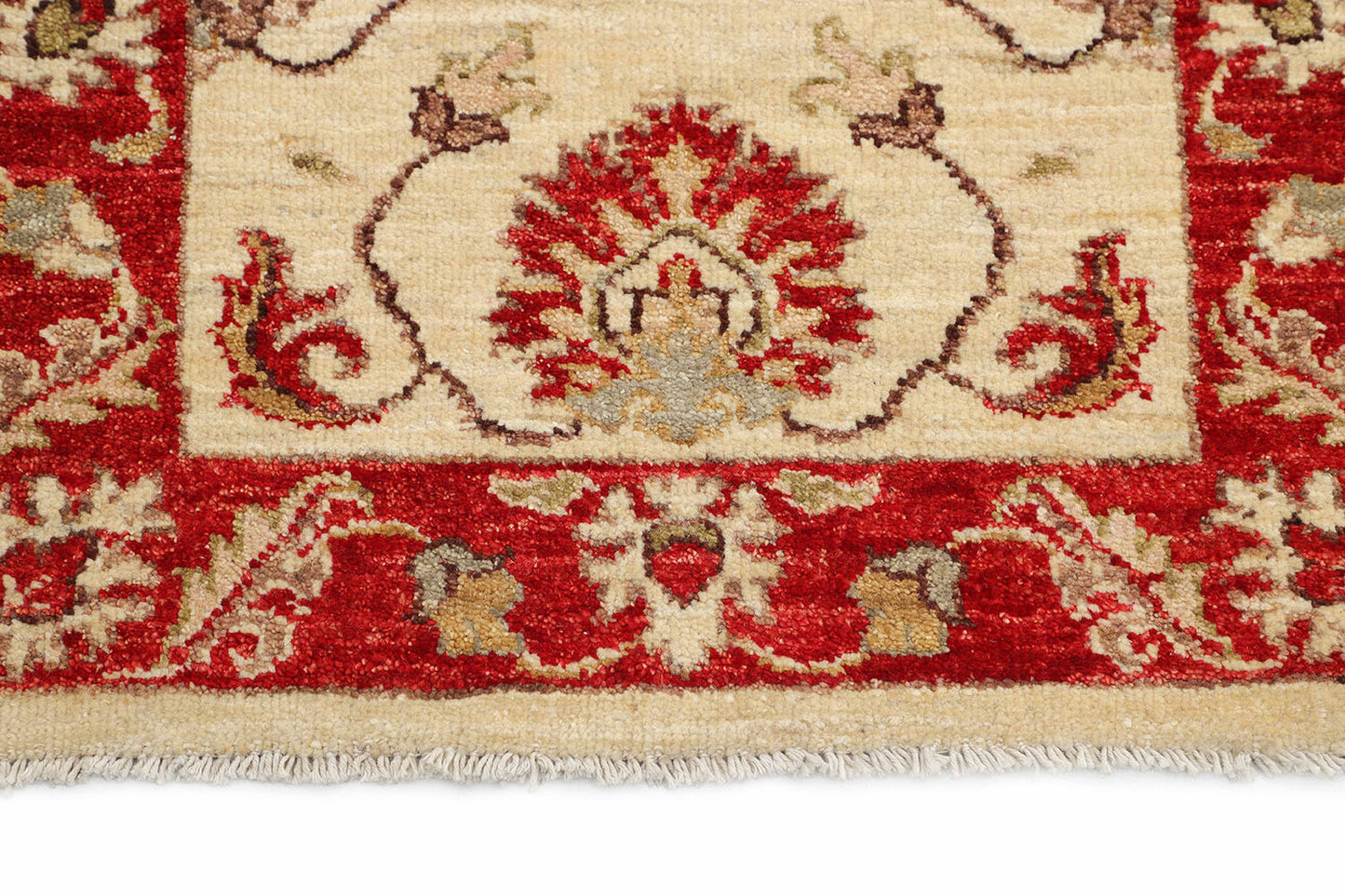 Hand-Knotted Oushak Carpet 2'.1" X 4'.2" Traditional, Ivory Fine Wool Accent Rug 2x4