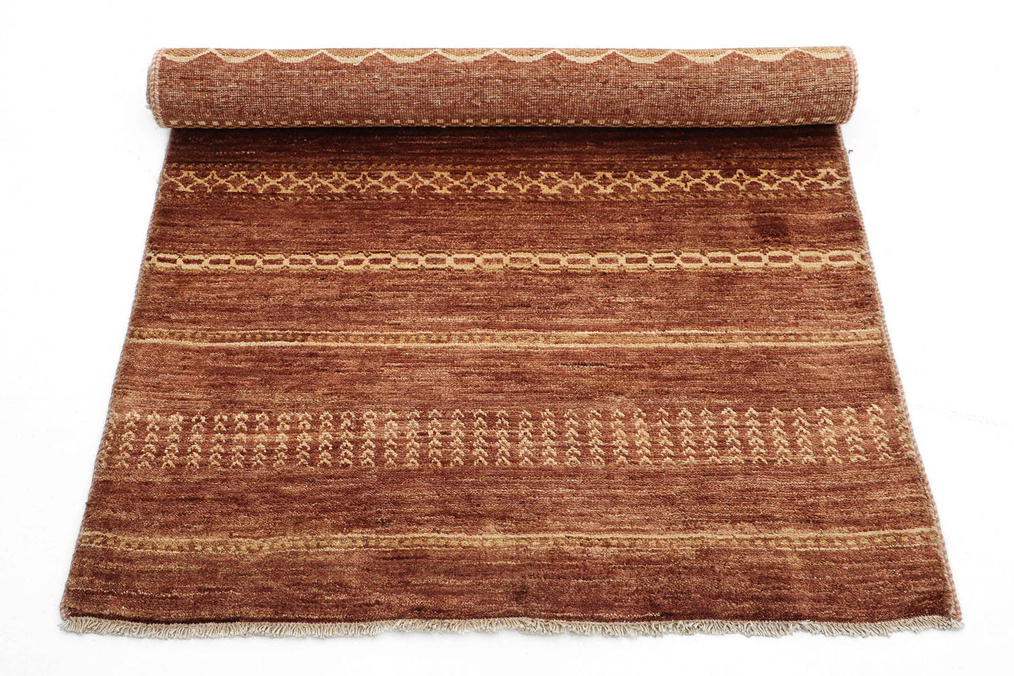 Hand-Knotted Oushak Carpet 3'.1" X 5'.2" Traditional, Rust Fine Wool Area Rug 3x5