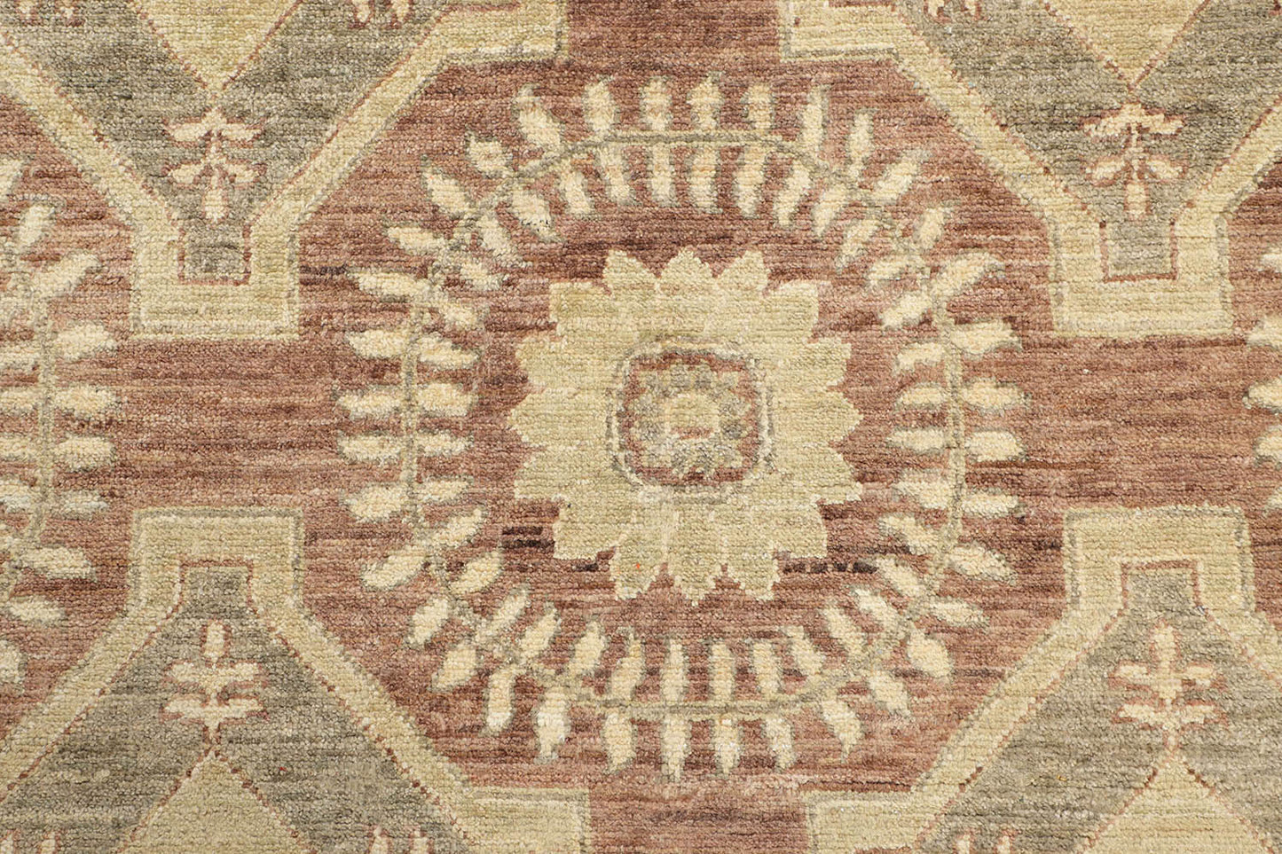 Hand-Knotted Khotan Tibet Carpet 7'.7" X 9'.11" Oriental, Brown Fine Wool Area Rug 8x10