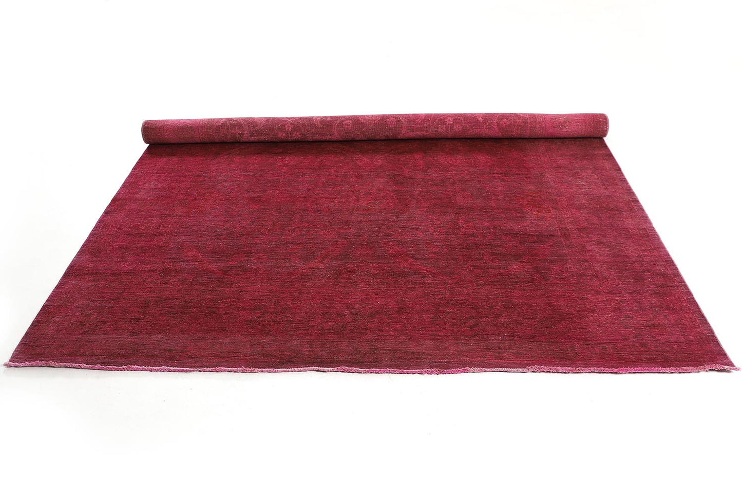 Hand-Knotted Oushak Carpet 8'.3" X 10'.3" Traditional, Red Fine Wool Area Rug 8x10