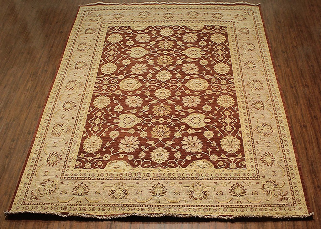 12X15 Hand-Knotted Oushak Carpet Traditional Red Fine Wool Area Rug D19215