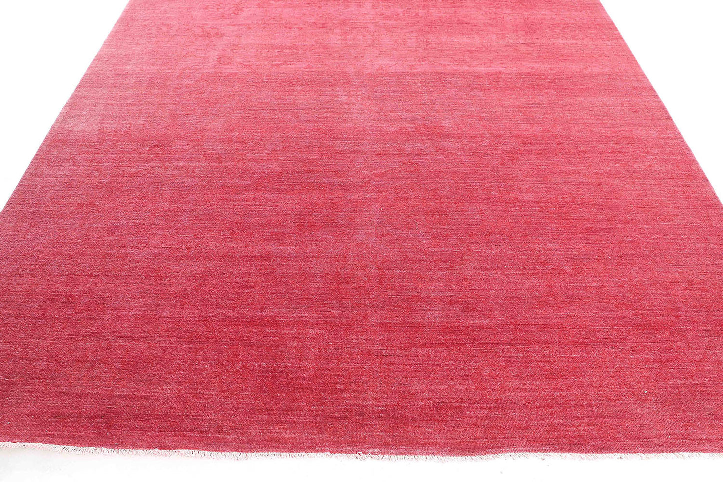 Hand-Knotted Oushak Carpet 8' X 9'.11" Traditional, Red Fine Wool Area Rug 8x10