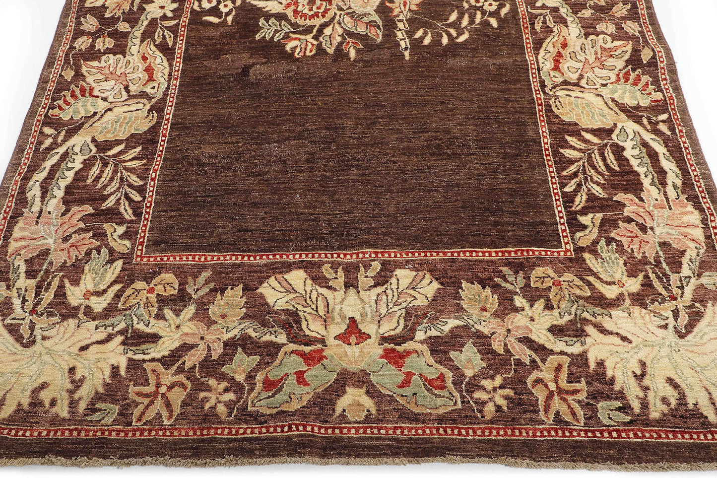 Hand-Knotted Gabbeh Carpet 5'.5" X 8'.6" Tribal, Brown Fine Wool Area Rug 5.5x8 D2641