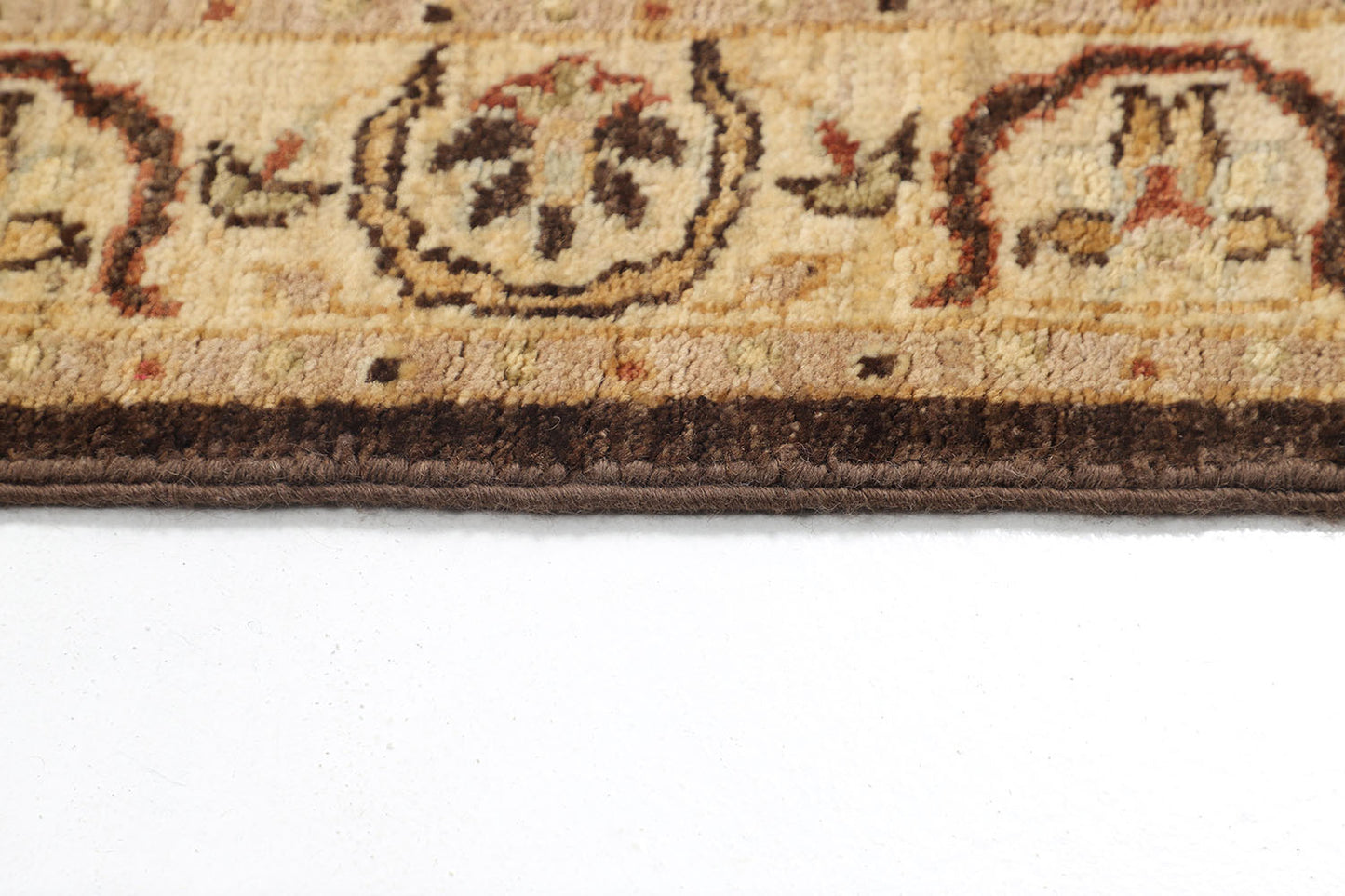 Hand-Knotted Oushak Carpet 2'.7" X 12'.1" Traditional, Brown Fine Wool Runner Rug 2.5x12