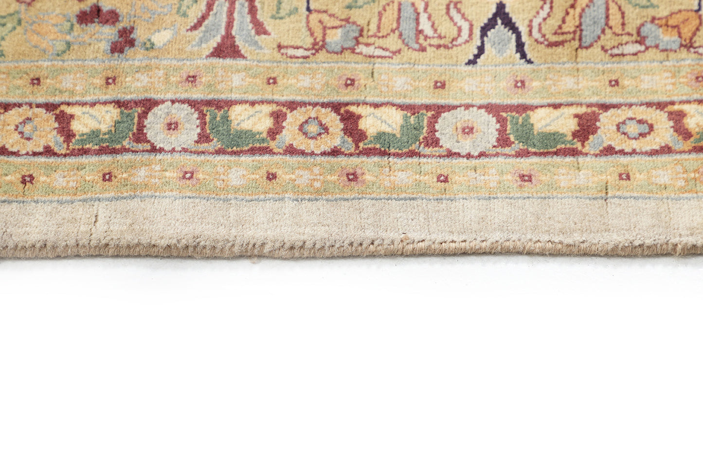 Hand-Knotted Lahore Carpet 7'.11" X 10'.2" Oriental, Grey Fine Wool Area Rug 8x10
