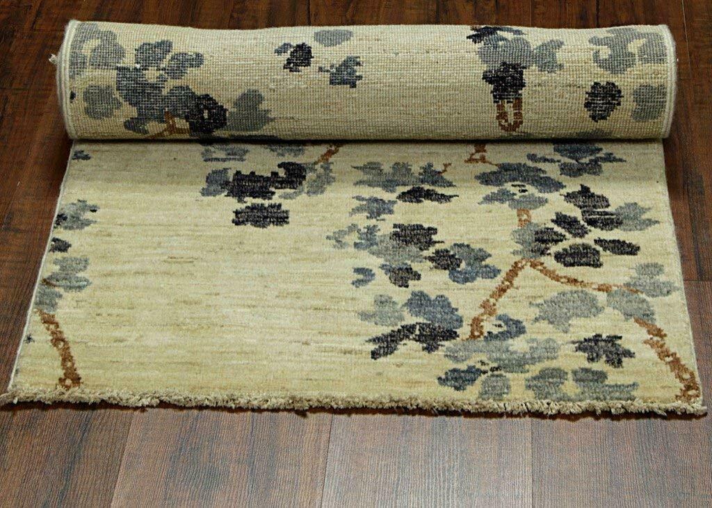 Traditional Hand-Knotted Chobi Runner Area Rugs Beige/Blue Modern Rugs (2.5 x 6) 2.5x6