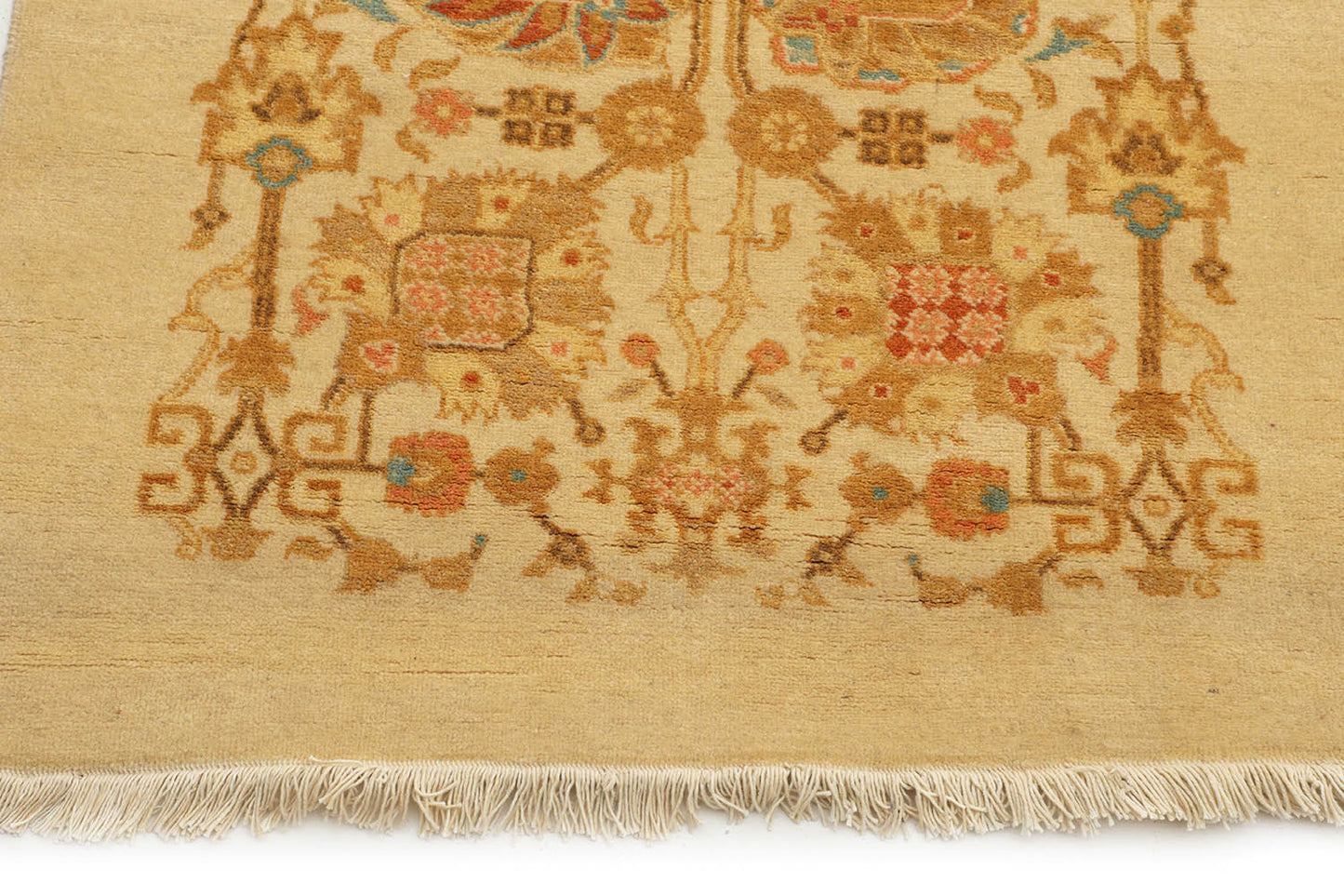 2.5x16 Hand-Knotted Ariana Carpet 2'.8" X 15'.10" Traditional, Ivory Fine Wool Runner Rug D41490