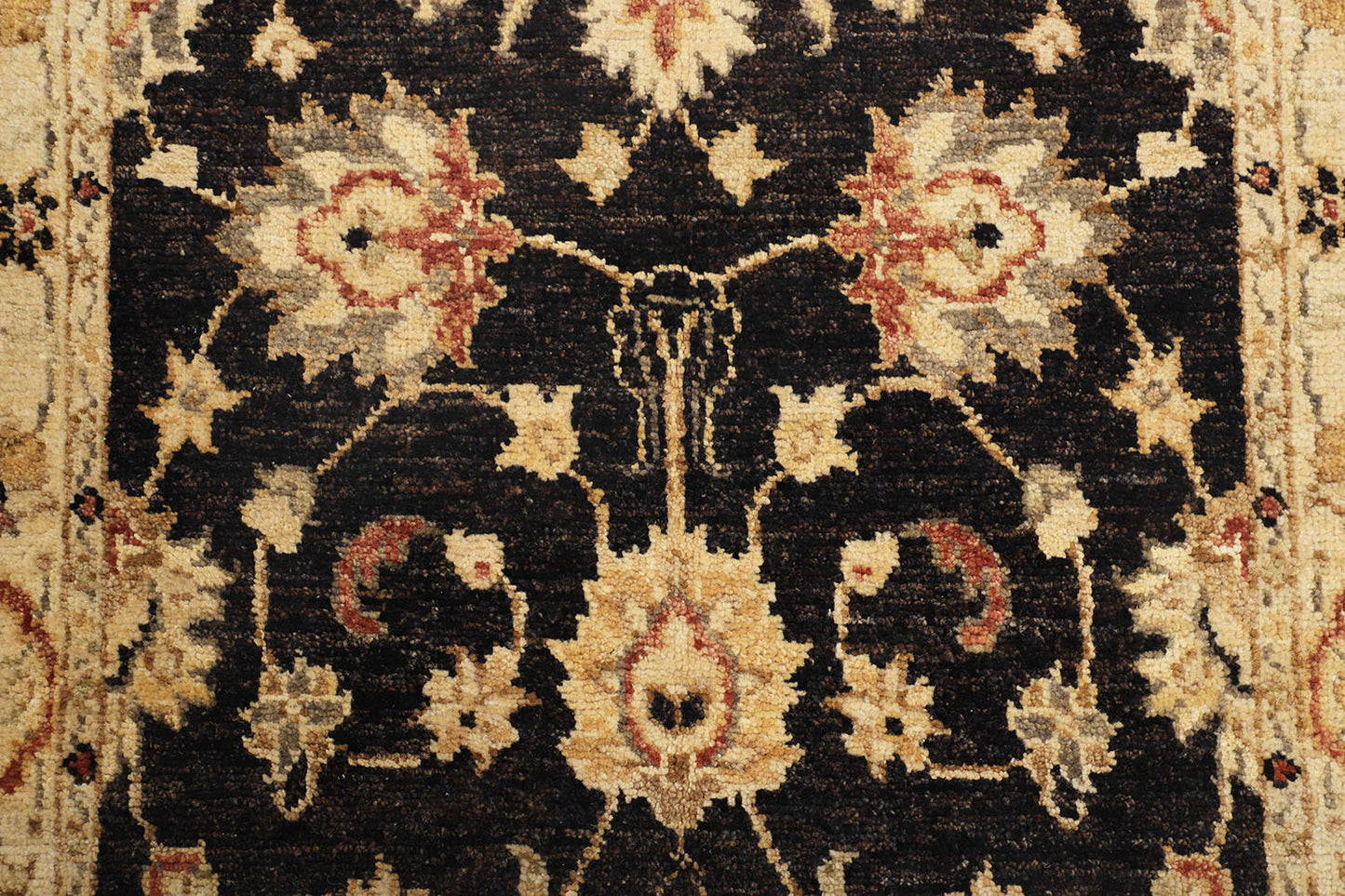Hand-Knotted Oushak Carpet 2'.7" X 5' Traditional, Black Fine Wool Accent Rug 2.5x5