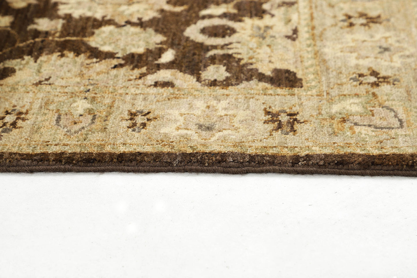 Hand-Knotted Oushak Carpet 2'.8" X 4'.4" Traditional, Brown Fine Wool Accent Rug 2.5x4