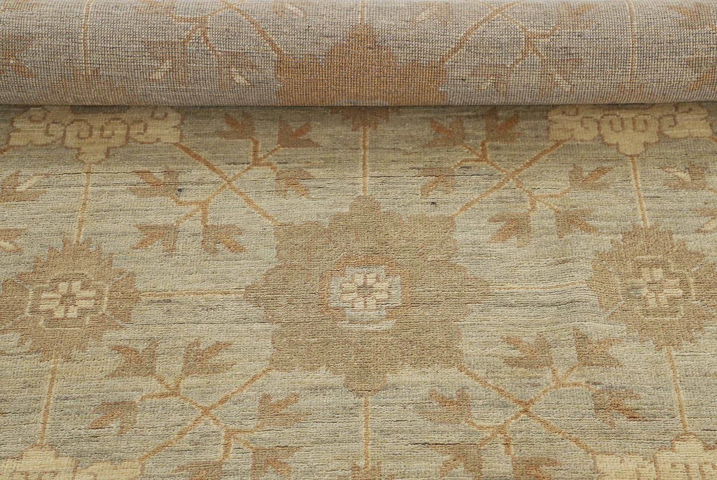 Hand-Knotted Khotan Tibet Carpet 7'.5" X 10' Oriental, Grey Fine Wool Area Rug 8x10
