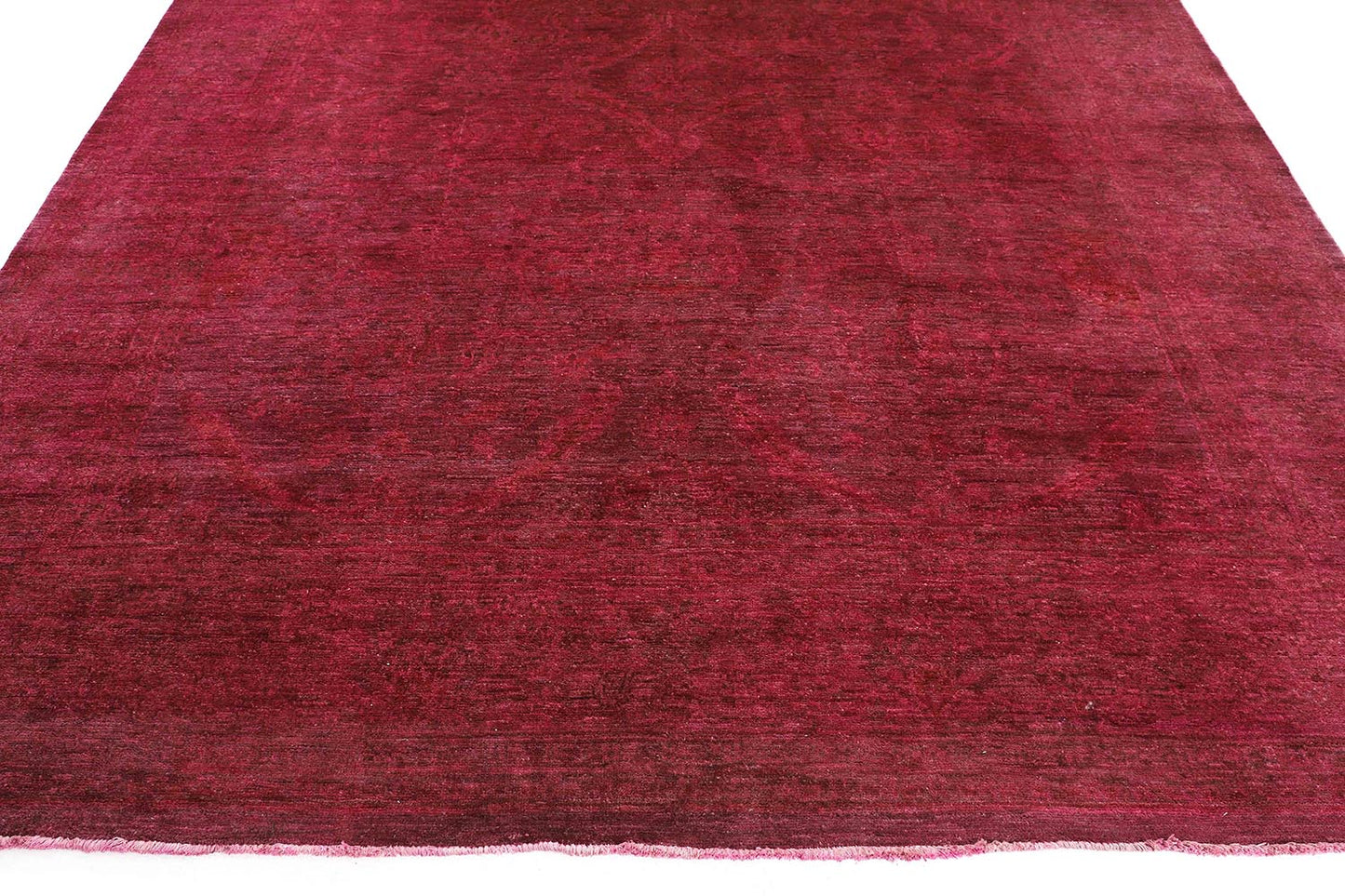 Hand-Knotted Oushak Carpet 8'.3" X 10'.3" Traditional, Red Fine Wool Area Rug 8x10