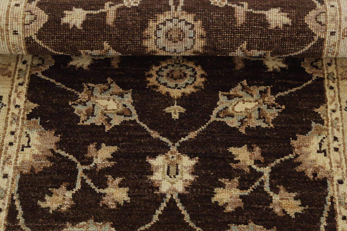 Hand-Knotted Oushak Carpet 2'.8" X 4'.2" Traditional, Brown Fine Wool Accent Rug 2.5x4