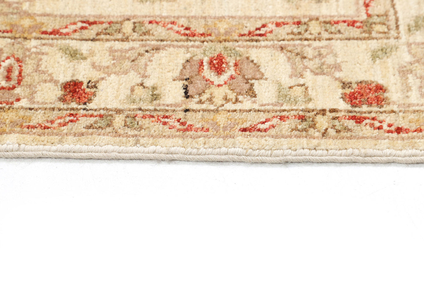 Hand-Knotted Oushak Carpet 3'.1" X 5'.2" Traditional, Beige Fine Wool Accent Rug 3x5