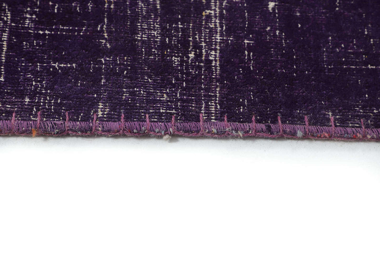 Hand-Knotted Gabbeh Carpet 6'.5" X 9'.9" , Purple Fine Wool Area Rug 7x10