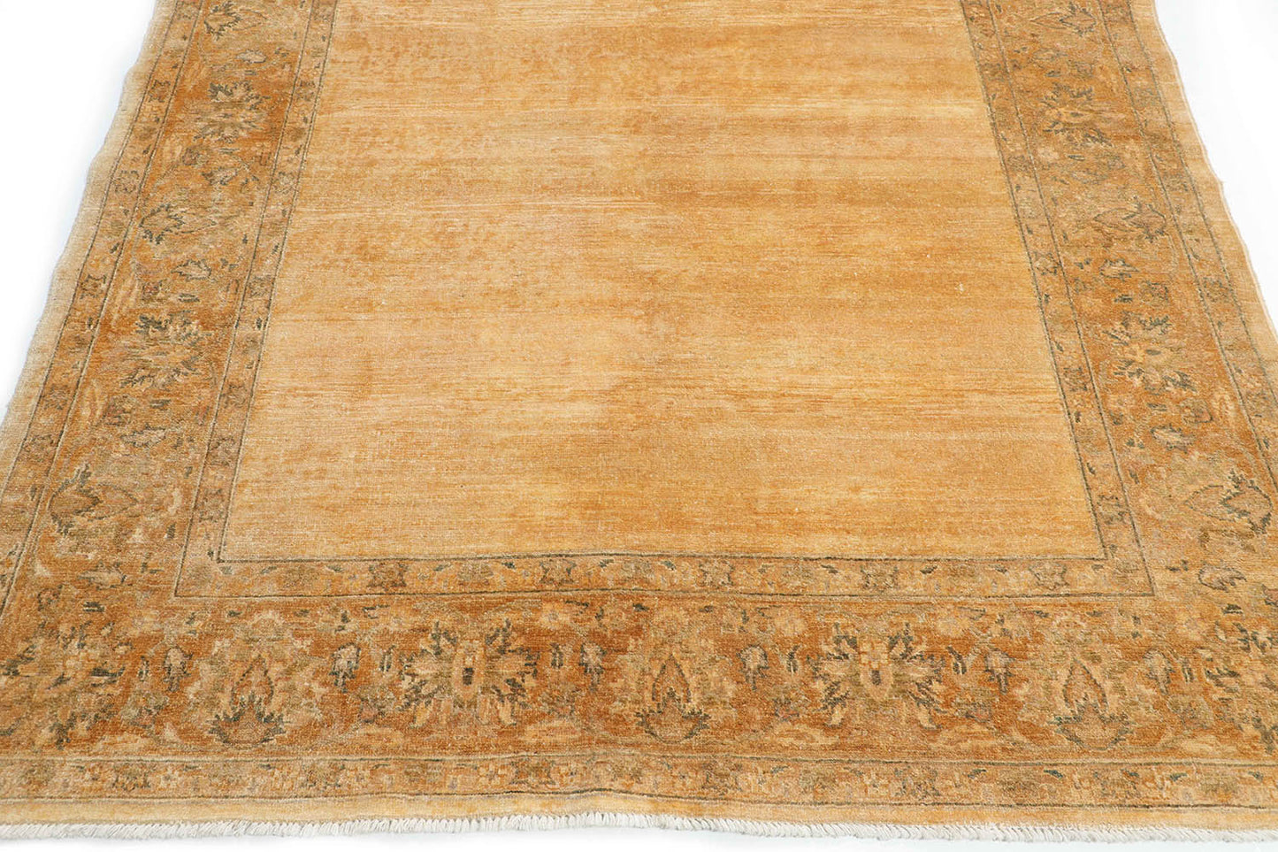 Hand-Knotted Gabbeh Carpet 6' X 9' , Beige Fine Wool Area Rug 6x9