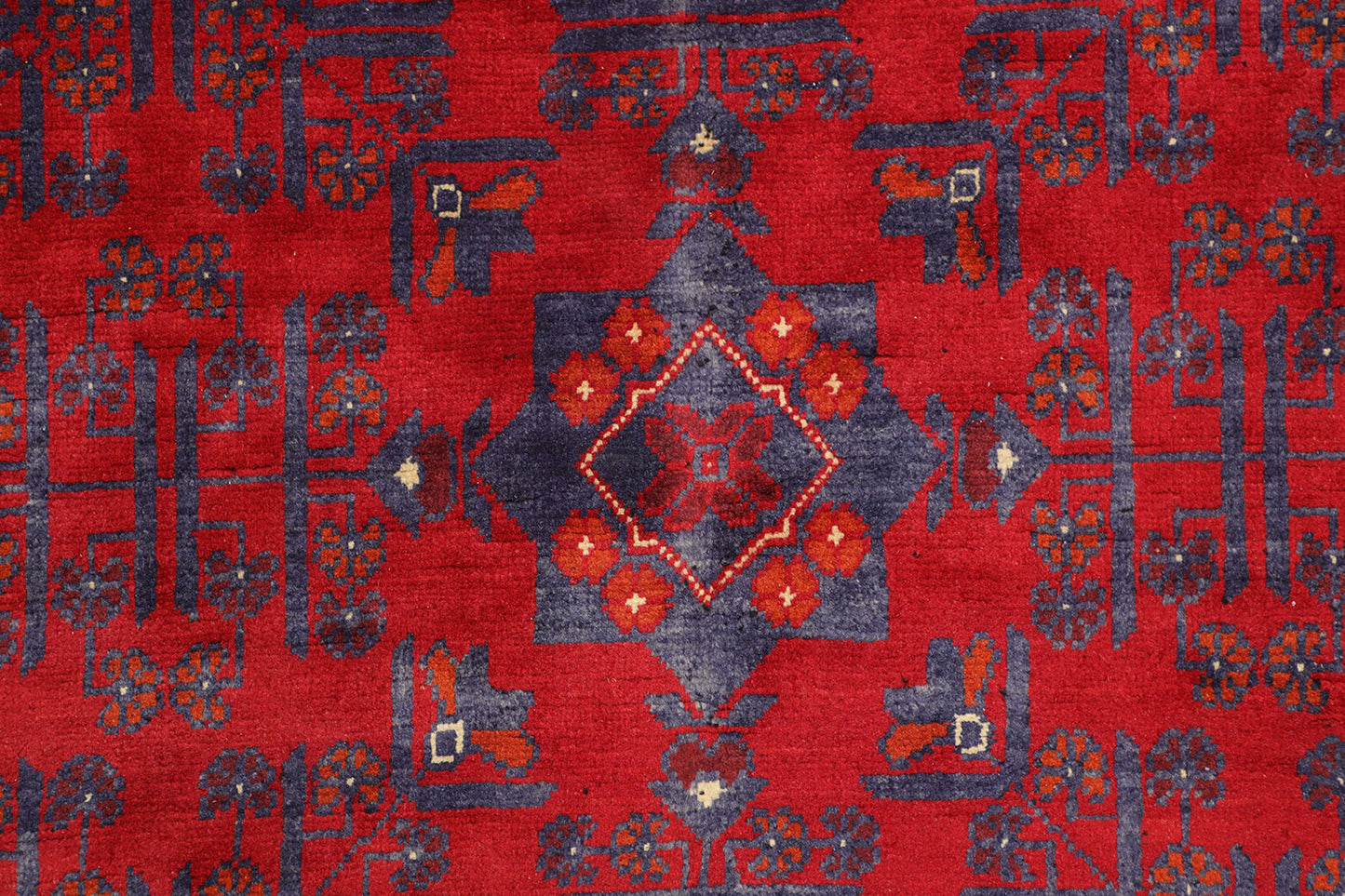 Hand-Knotted Bokhara Carpet 6'.8" X 9'.6" Tribal, Red Fine Wool Area Rug 7x10 D42291