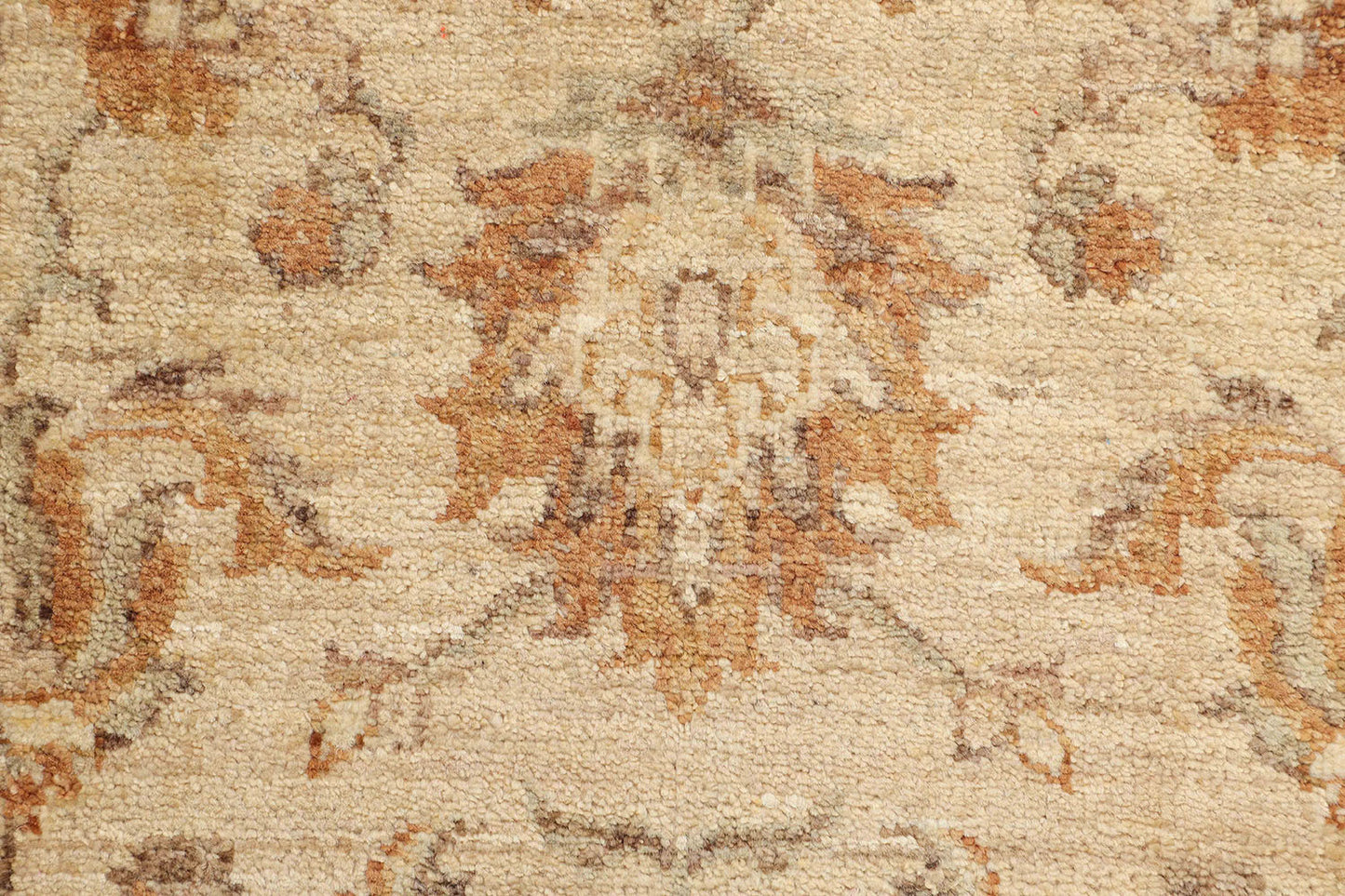 Hand-Knotted Oushak Carpet 2'.2" X 4' Traditional, Beige Fine Wool Accent Rug 2x4