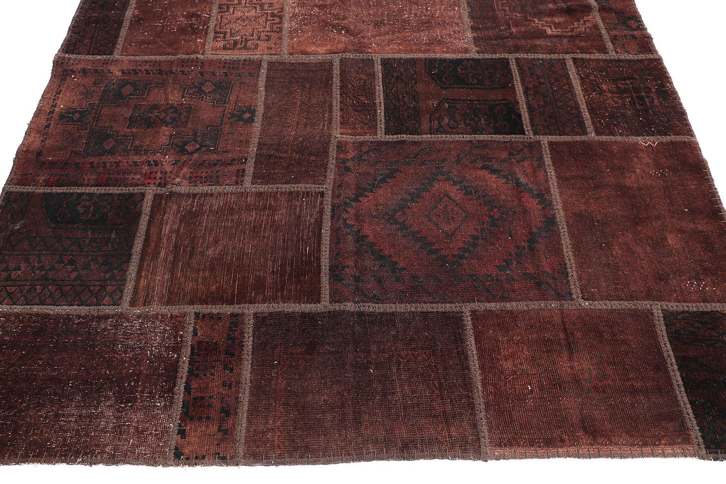 Hand-Knotted Gabbeh Carpet 5'.10" X 8'.2" , Brown Fine Wool Area Rug5.5x8 D44350
