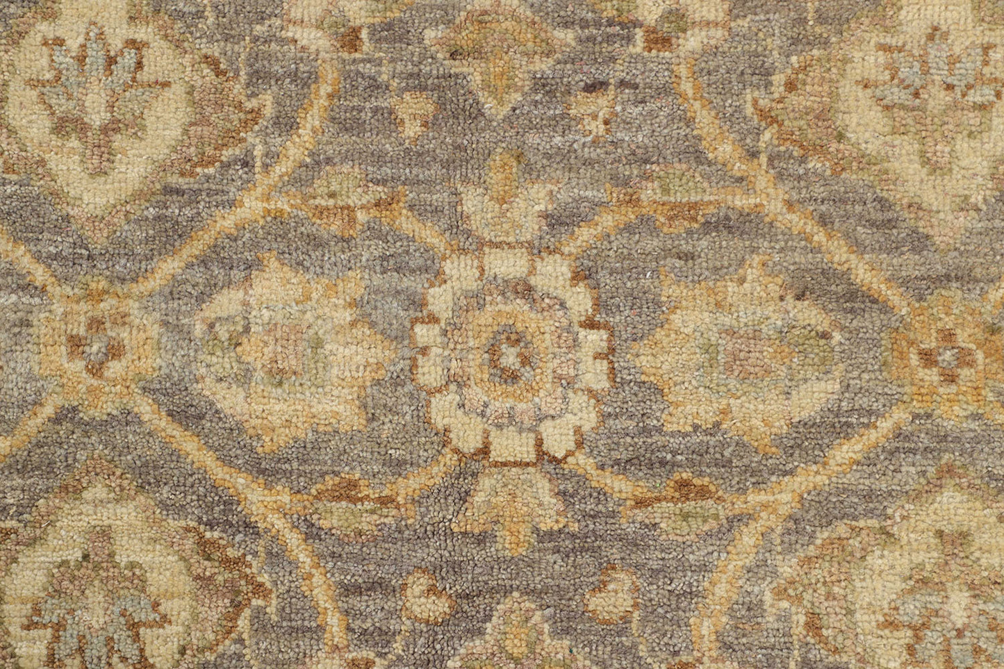 Hand-Knotted Oushak Carpet 4'.2" X 6'.2" Traditional, Grey Fine Wool Area Rug 4x6
