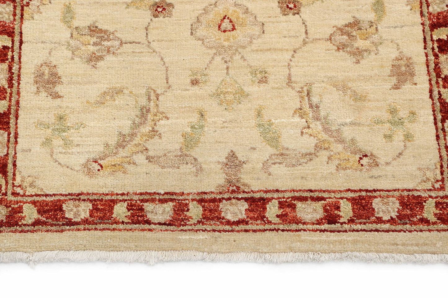 Hand-Knotted Oushak Carpet 2'.4" X 4'.7" Traditional, Ivory Fine Wool Accent Rug 2x4