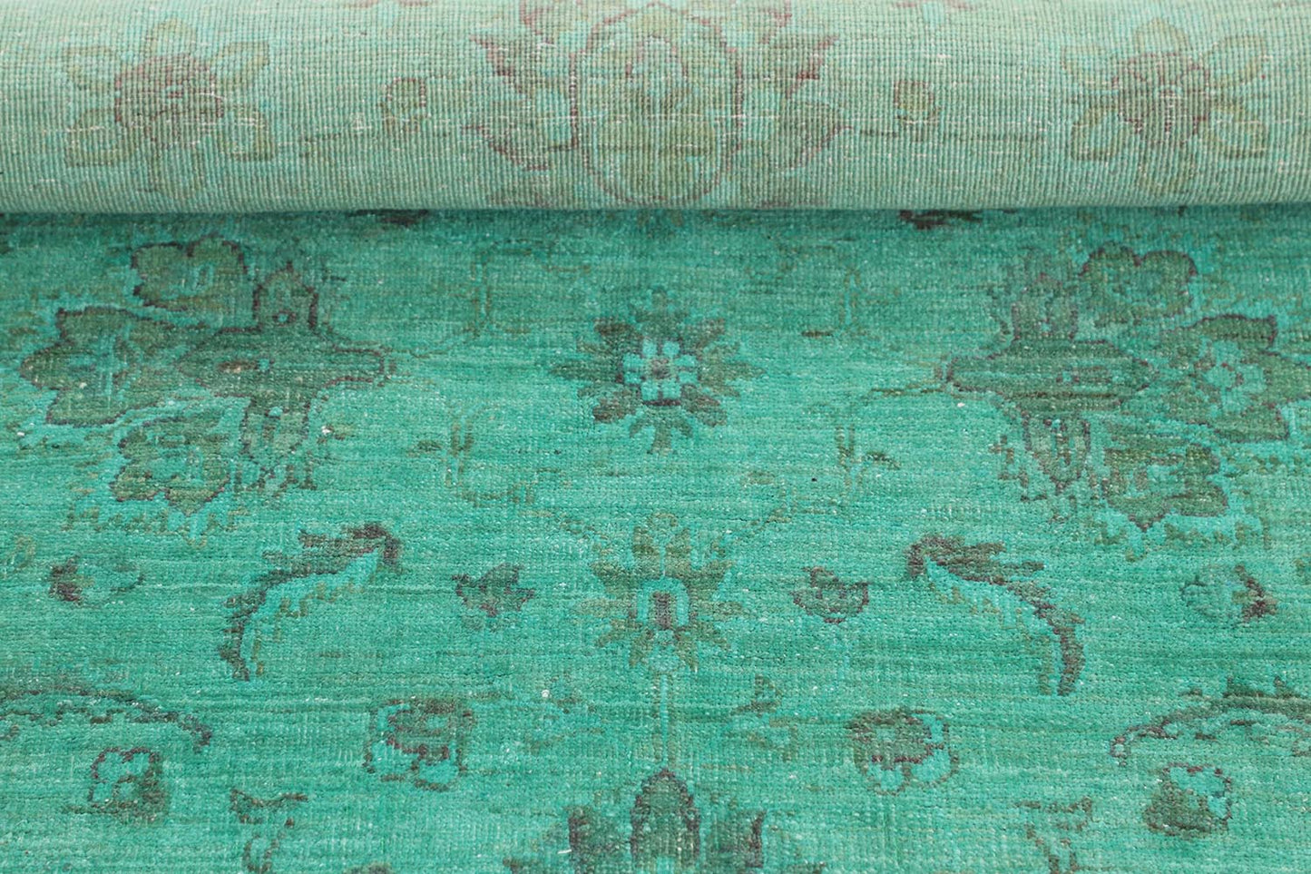 Hand-Knotted Farhan Carpet 5' X 6'.7" Traditional, Green Fine Wool Area Rug 5x6