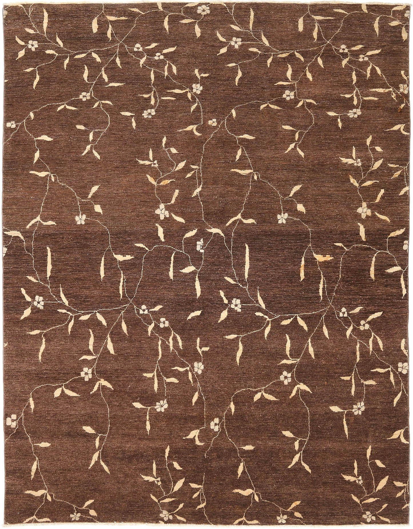 Hand-Knotted Gabbeh Carpet 8' X 10'.2" Tribal, Chcolate Fine Wool Area Rug 8x10