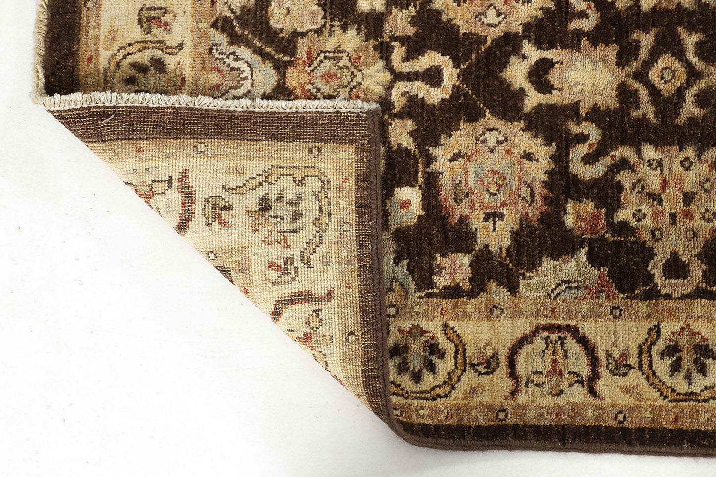 Hand-Knotted Oushak Carpet 2'.7" X 12'.3" Traditional, Brown Fine Wool Runner Rug 2.5x12