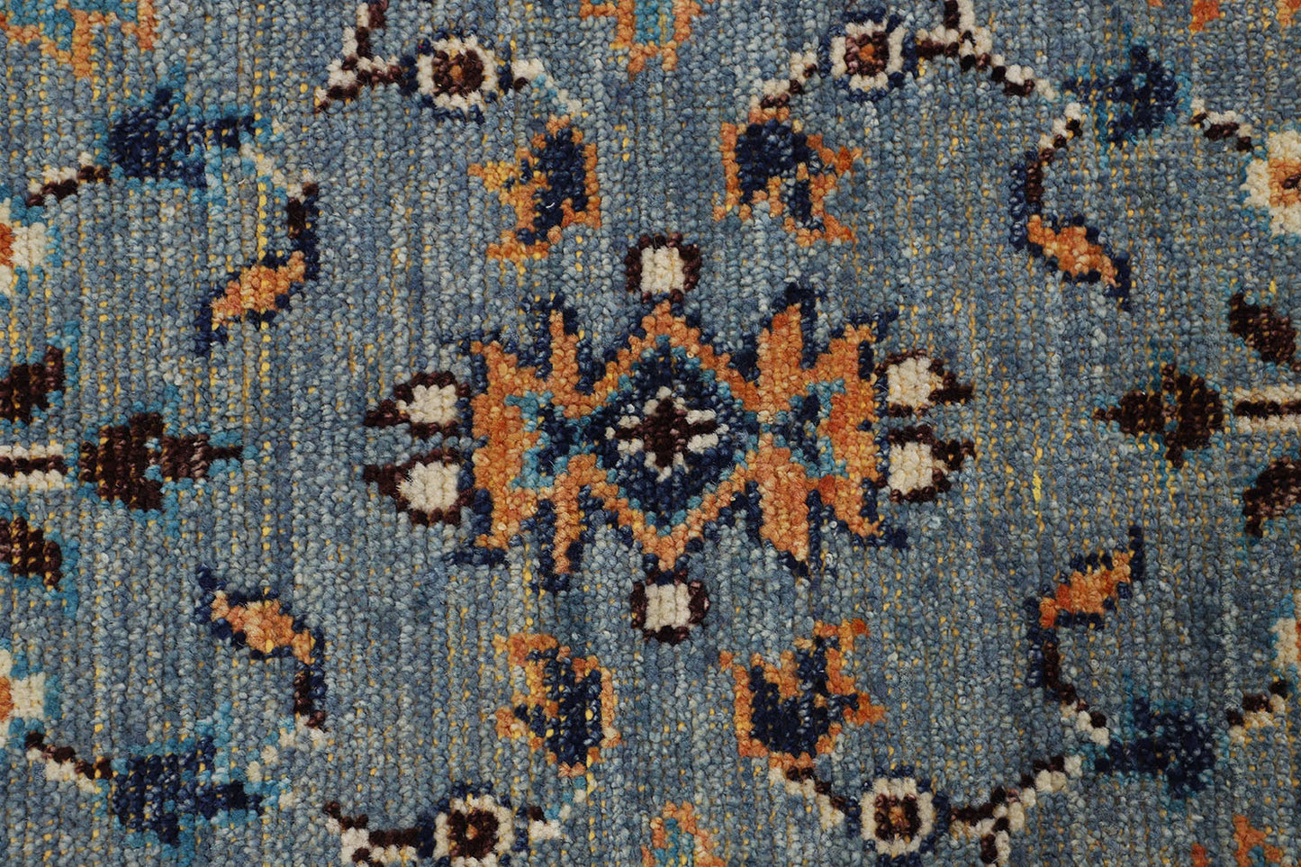 Hand-Knotted Oushak Carpet 3'.10" X 5'.10" Traditional, Blue Fine Wool Area Rug 4x6