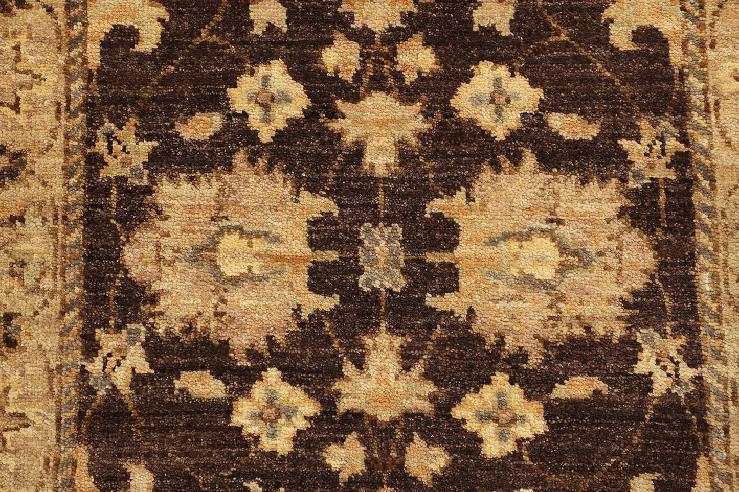 Hand-Knotted Oushak Carpet 2'.7" X 4'.3" Traditional, Brown Fine Wool Accent Rug 2.5x4